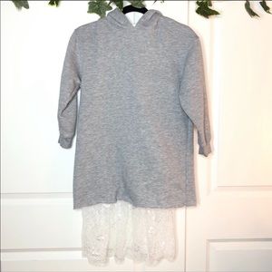 Zara girls layered laced thnic sweatshirt dress